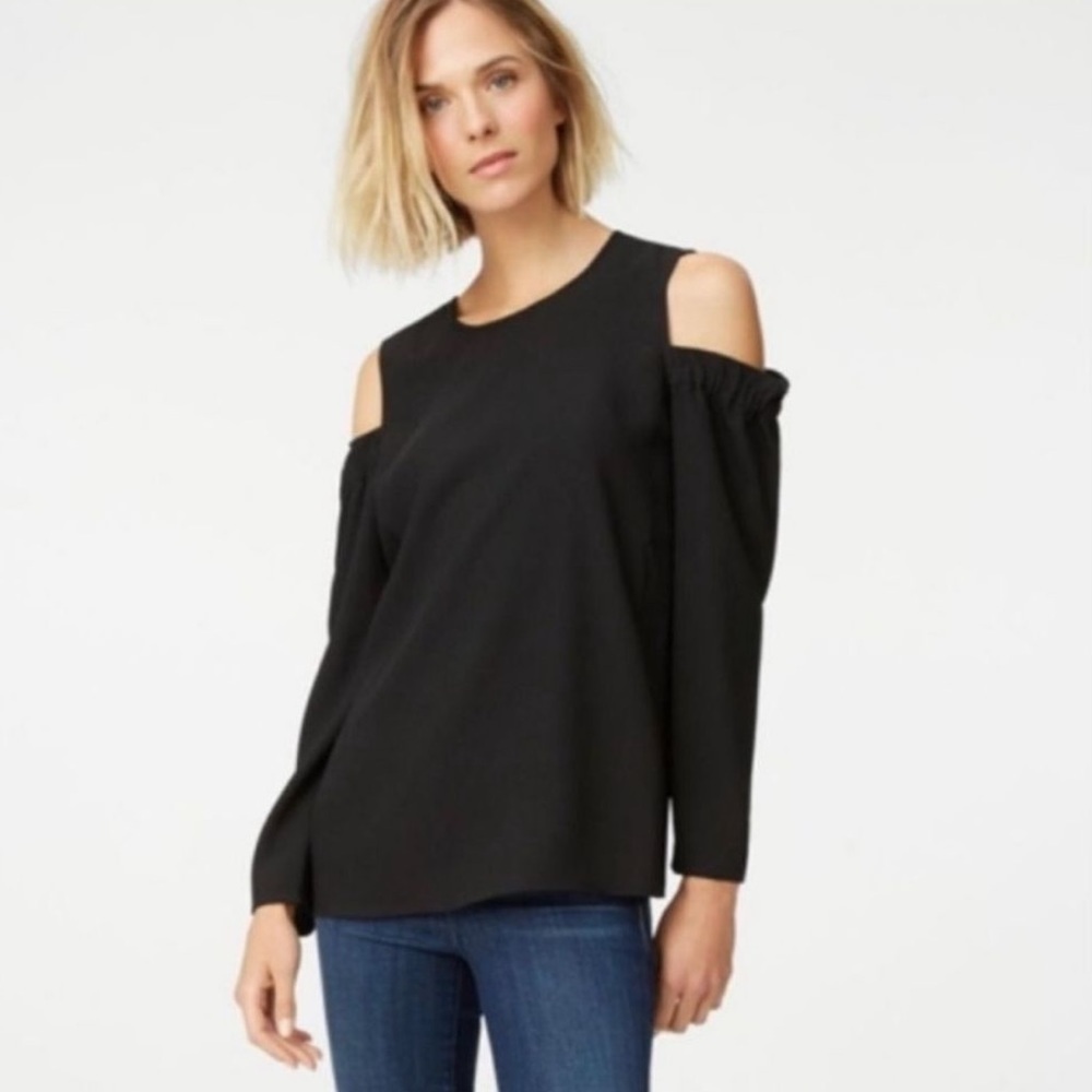Club Monaco Nyelli Cold-Shoulder Crepe Top
